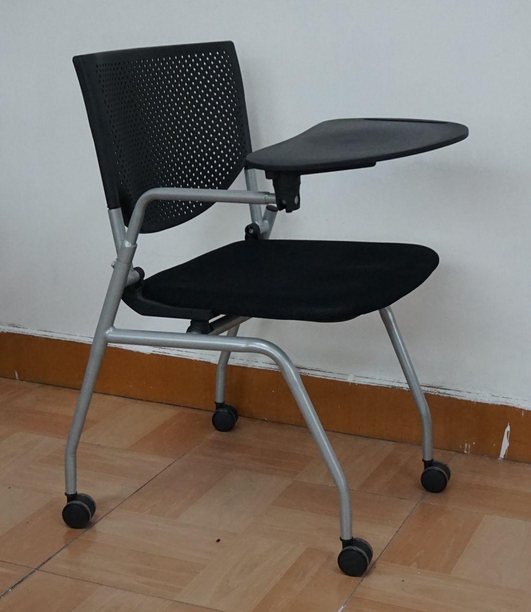 Office Furniture Folding Plastic Meeting Training Chair with Tablet