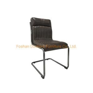 Hot Sale Chinese Modern Style Vintage Leather Home Hotel Restaurant Furniture Room Metal Dining Chair