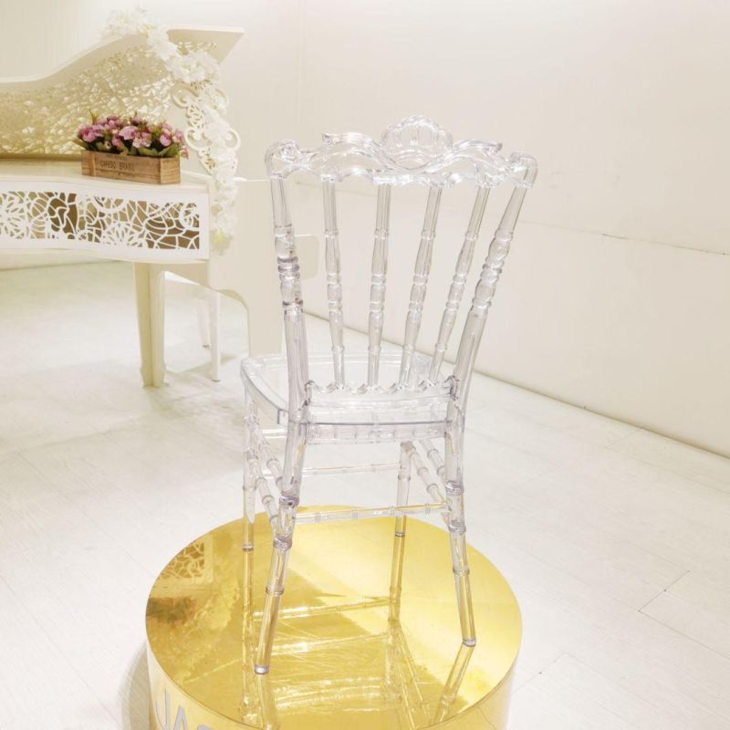 Sawa Wholesale Wedding Party Event Clear Crystal Plastic Resin Acrylic Tiffany Chiavari Chair