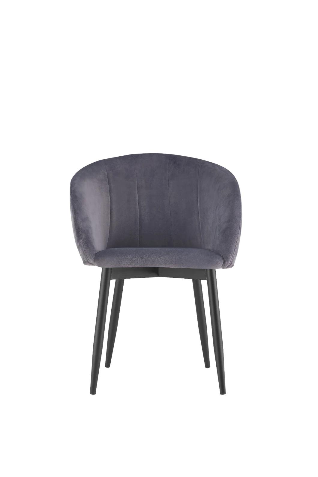 Contemporary Velvet Upholstered Fabric Dining Chairs with Arms for Dining Table