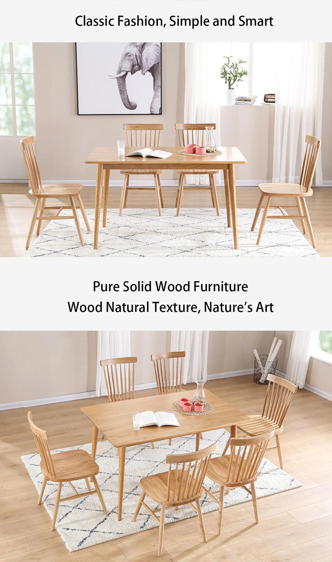 New Hot Sale Unique Design Wood Dining Table/Solid American White Oak Table Dining Table with Chairs