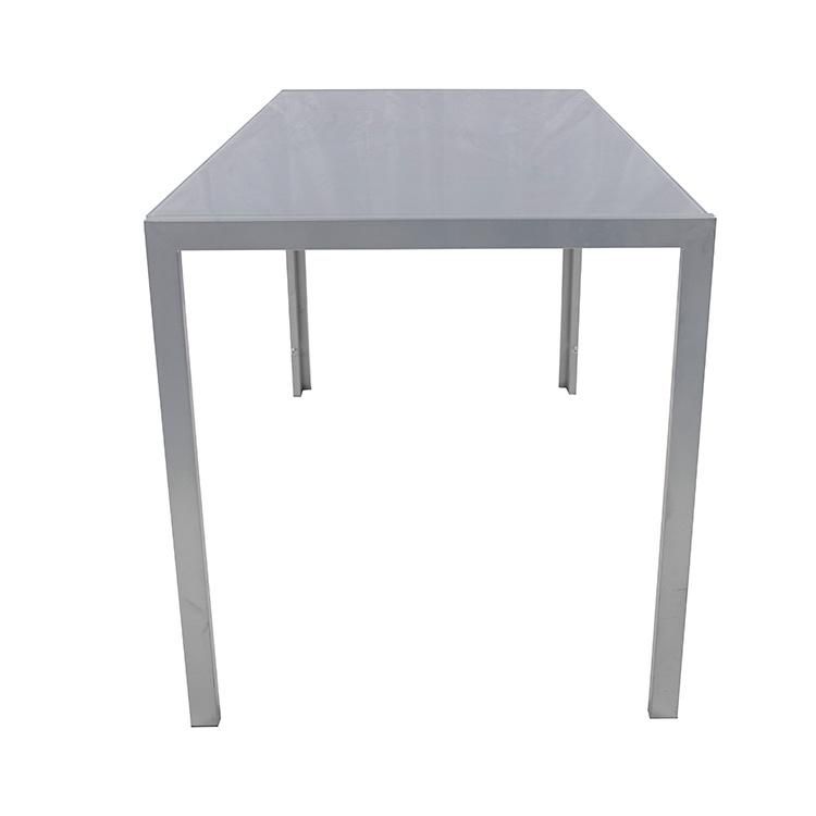 Popular Dining Furniture Tempered Glass Top Frame Restaurant Table