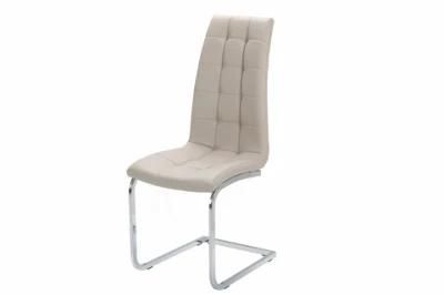 Modern PU Chrome Leg Dining Chair, Hotel Chair