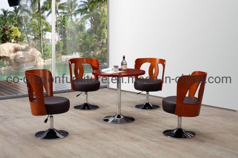 Modern High Quality Swivel Adjustable Lift Wooden Leisure Bar Chair