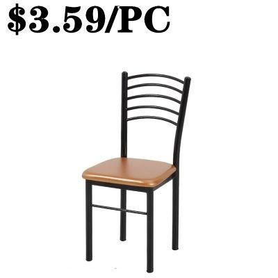 Wholesale Metal Hotel Restaurant Indoor Stackable Coffee PU Dining Chair