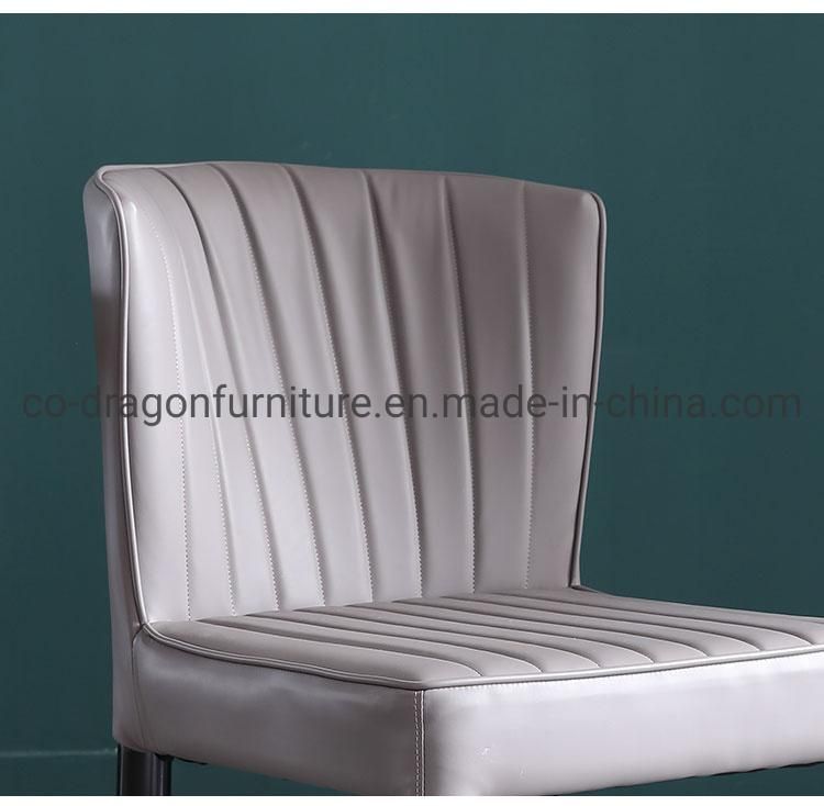 Fashion Wholesale Modern Furniture Leather Dining Chair with Wooden Legs