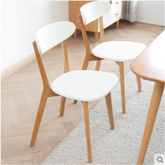 Solid Wood Design Dining Room White Wooden Set Butterfly Dining Chair for Restaurant