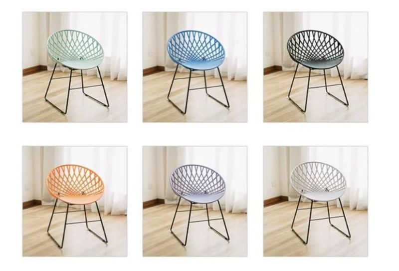 PP Plastic with Metal Legs Modern Home Furniture Dining Chair