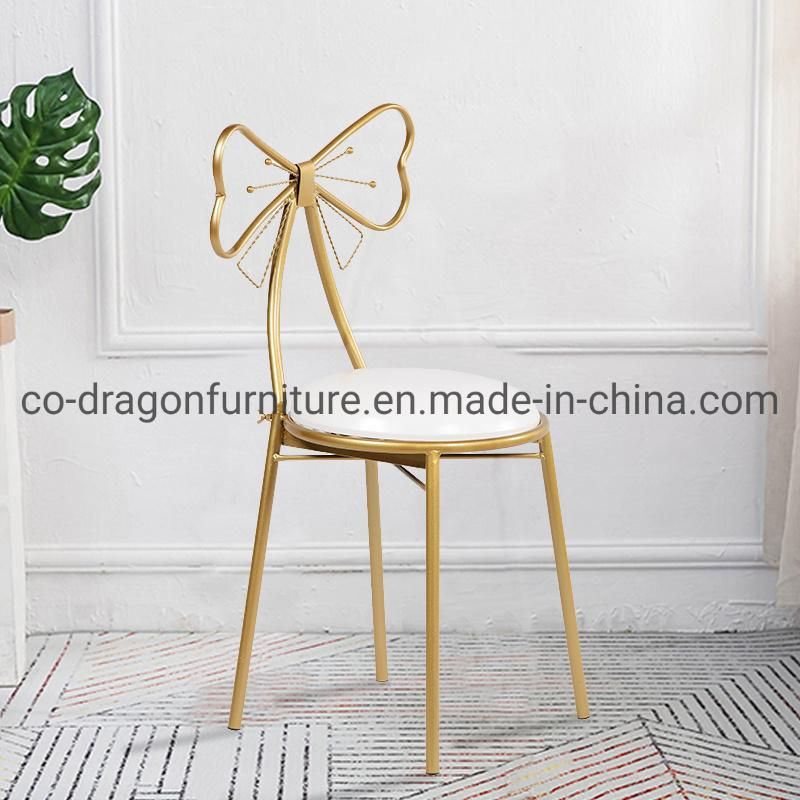 Butterfly Back Gold Metal Leather outdoor Wedding Dining Chair