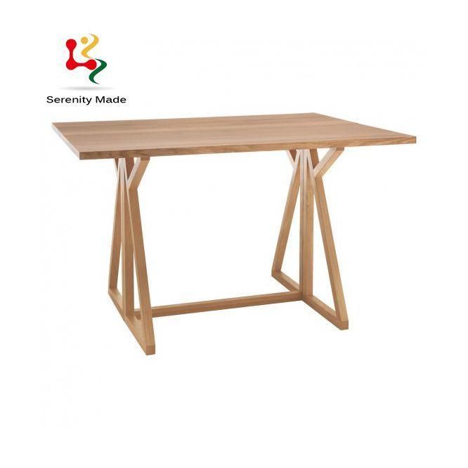 Europe Style Vintage Timber Frame Large Dining Table for Restaurant Use