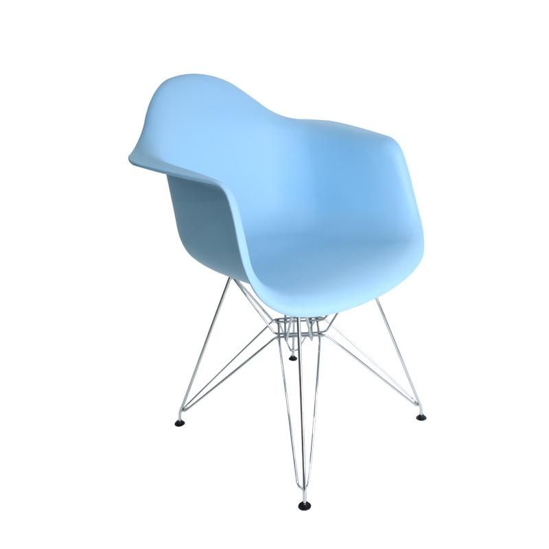 Popular Metal Leg PP Plastic Modern Leisure Dining Chair