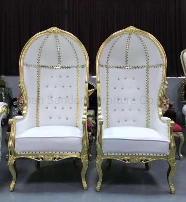 Customized Golden Design Royal Sofa Chair for Wedding and Event