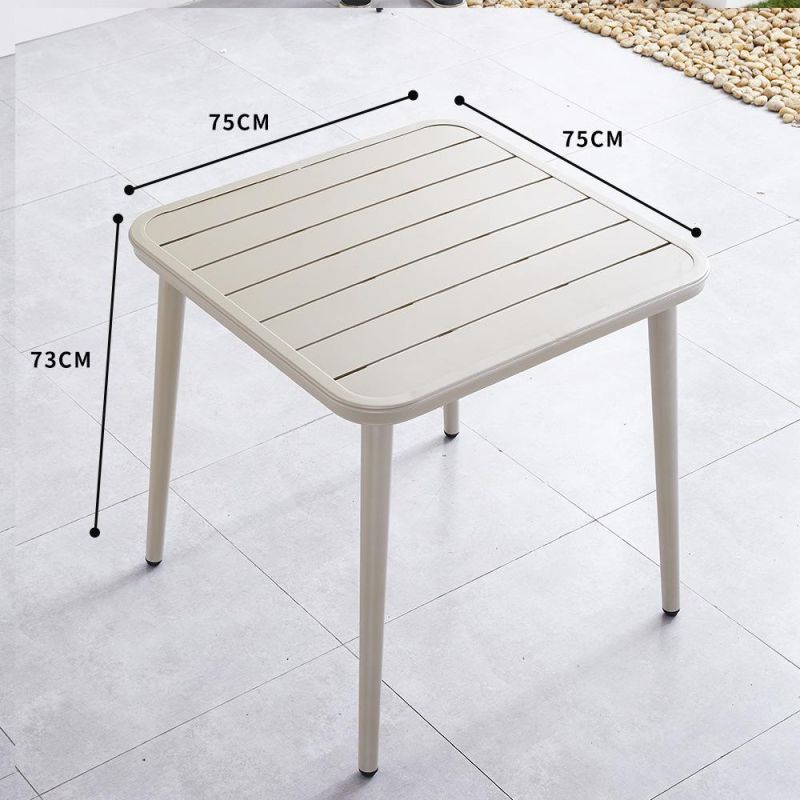 Popular Aluminum Outdoor Modern Side Table Europe Stable Dining Table