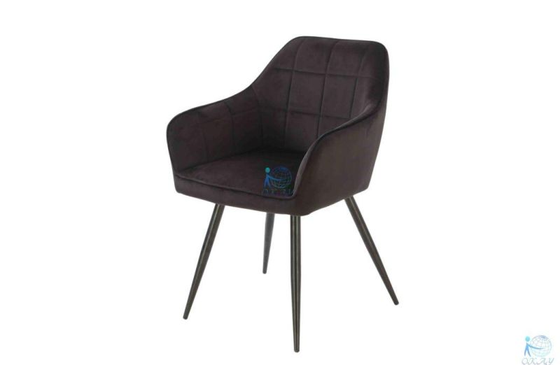 Wholesale New Type Nordic Modern Luxury Outdoor Living Room Restaurant Furniture Colorful Black Velvet Dining Chair