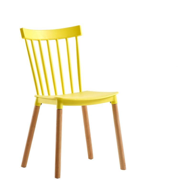 Cheap Garden Indoor Cafe Armless Wooden Leg Dining Plastic Chair