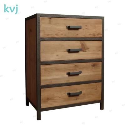 Kvj-7319 Antique Industrial Solid Wood Cabinet