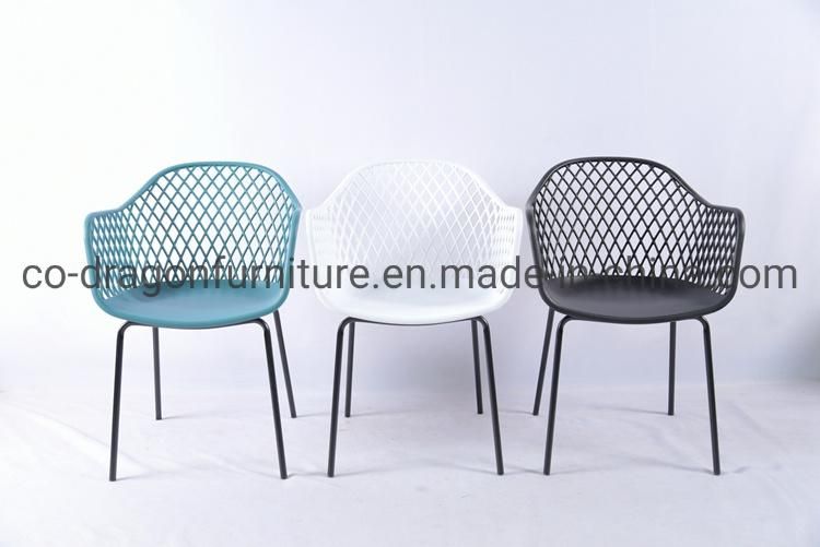 Wholesale Plastic Dining Chair with Metal Legs for Home Furniture