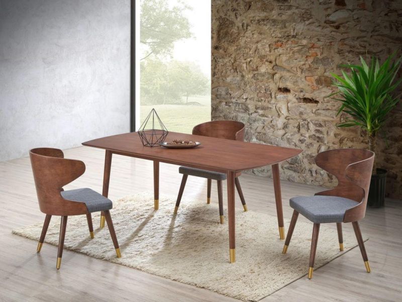 Wholesale Mango Shape Wooden Dining Table Scandinavian Modern Designs Dining Room Furniture Wood Dining Table Set Nordic Design Oak/Walnut/Ash Wood Dining Table