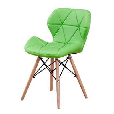 Wholesale Nordic Leather Chair Luxury Leather Upholstered Wooden Frame Dining Modern Butterfly Dining Chair for Restaurant Coffee