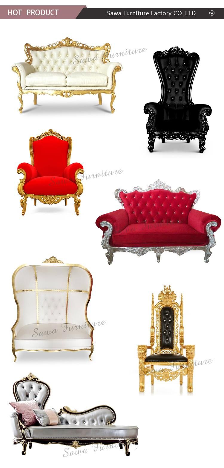 Hot Selling Antique Wedding Queen King Throne Chair for Sale