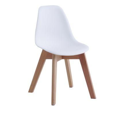 Design Dining Room Furniture Plastic Chairs with Beech Wood Legs Cheap Plastic Dining Chair Sale