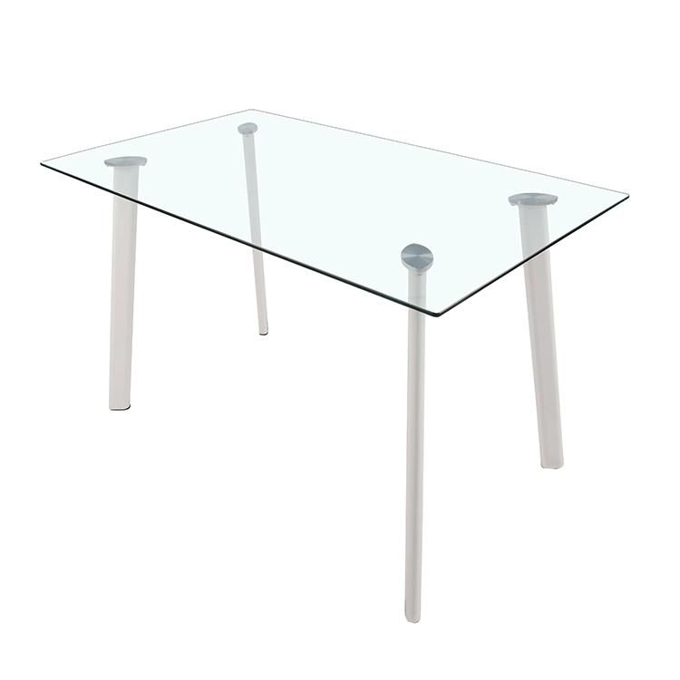 Italian Furniture French Luxury Imported Rectangular Glass Top Dining Tables Modern Rectangle