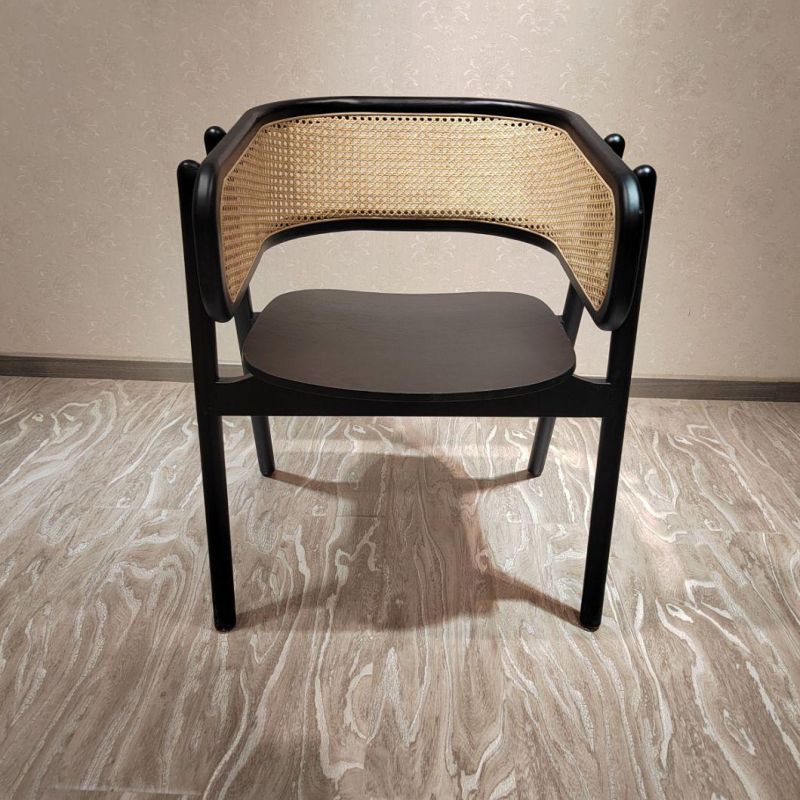 Commercial Restaurant Furniture Real Rattan Cane Wood Chair