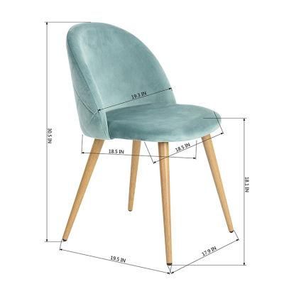 New Design Hot Sale Luxury Dining Room Furniture Fabric Dining Chairs with Heat Transfer Legs