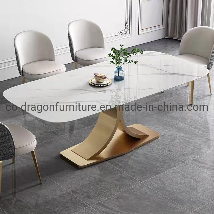 Modern Luxury Dining Table with Marble Top for Dining Furniture