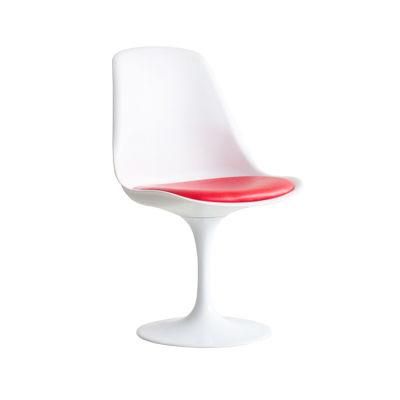 European Creative White Plastic Bar Chair Upholstered Metal Base Simple Bar Cafe Chair Bar