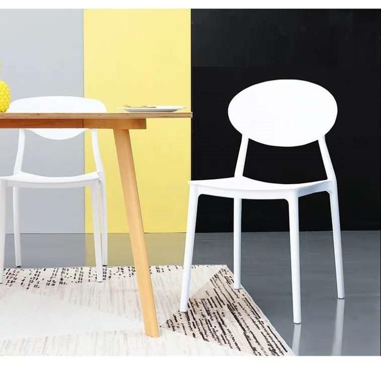 Factory Nordic Style Modern Chairs Outdoor Banquet Stool PP Plastic Chair Home Dining Furniture Restaurant Dining Chair for Dining Room