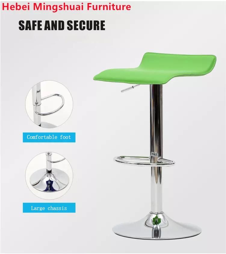 Simple Design Creative Cushion Adjustable High Stools Bar Chairs Metal