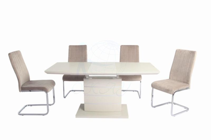 Table MDF with Super White Glass Dining Tables