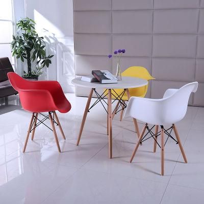 Restaurant Furniture White MID Century Modern Dsw Molded Shell Lounge Plastic Arm Chair