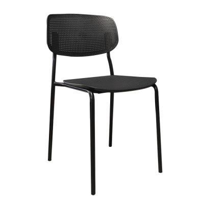 Wholesale Amazon Hot Sale Home Furniture Modern Design Black PP Restaurant Cafe Plastic Chair