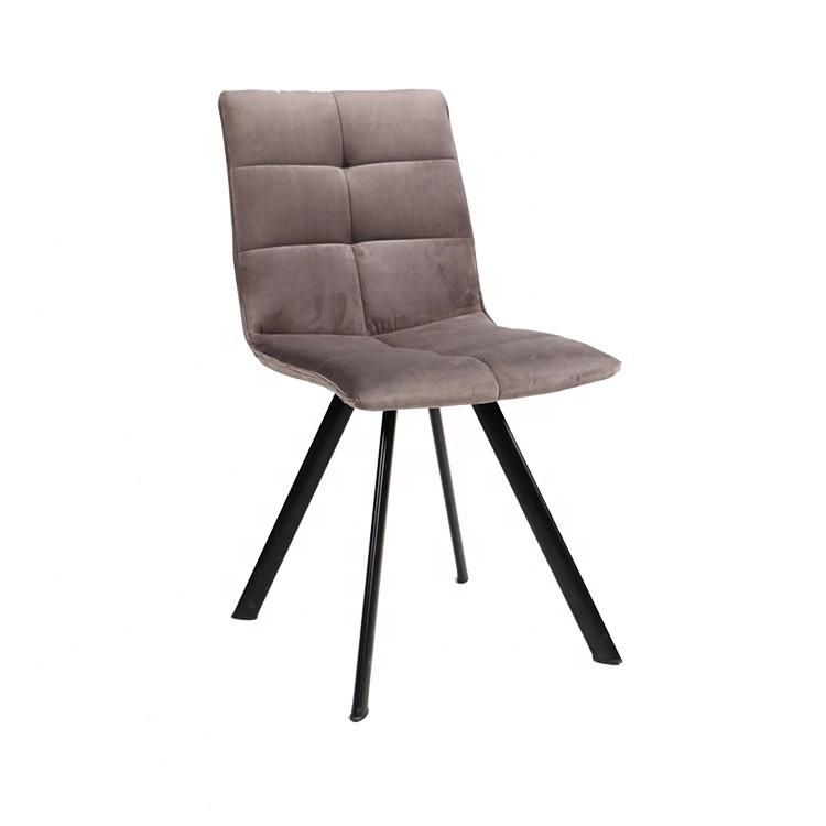 Bazhou Upholstered French Fabric Metal Dining Chair