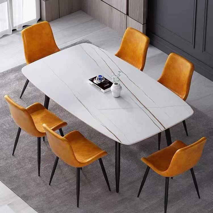 Manufacture OEM Nice Design Modern Italian Grey Slate Dining Table Ceramic Dining Table