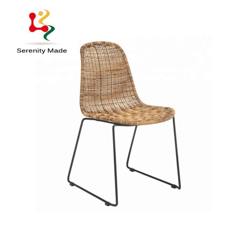 Wholesale Commercial Event Furniture Furniture Metal Legs Rattan Dining Chairs