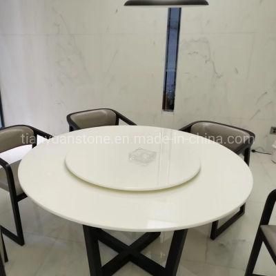 White Nanoglass Millenstone Crystallized Glass Panel Table Top