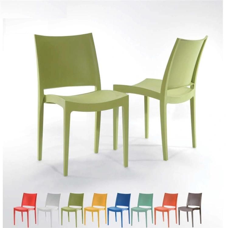 Portable Multipurpose Garden Chairs Nordic Premium Plastic Home Yellow Dining Chair