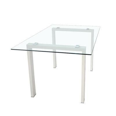 Hot Selling Wholesale Prices Good Packing Glass Top Modern Dining Table with 4 Seats