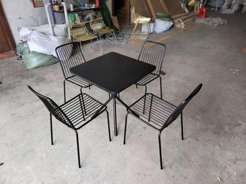 Event Outdoor Furniture Metal Wire Stackable Dining Chairs