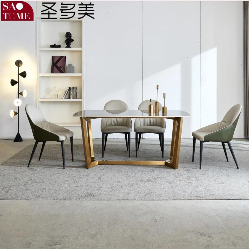 Modern Rock Furniture Titanium V-Shaped Dining Table