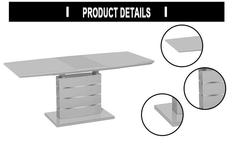 MDF Glass Extensible Table Matt Painting Glass