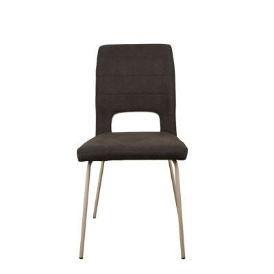 Wholesale Home Furniture Hotel Luxury Metal Frame Velvet Fabric Dining Chair for Dining Room