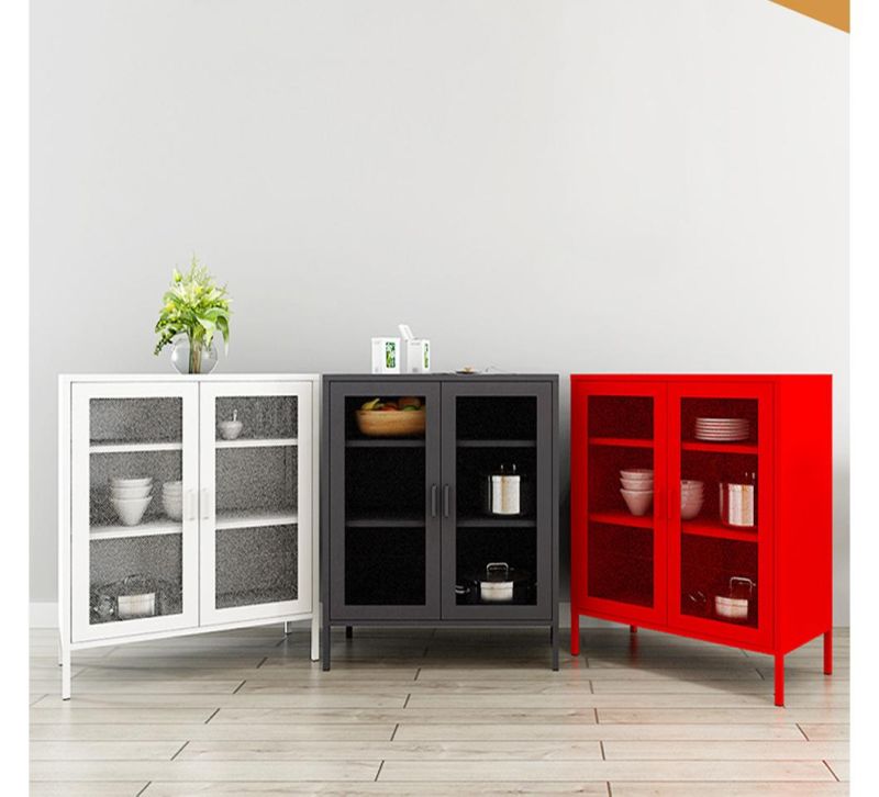 Wholesale Market Metal Sideboard Storage Cabinet with Mesh Doors