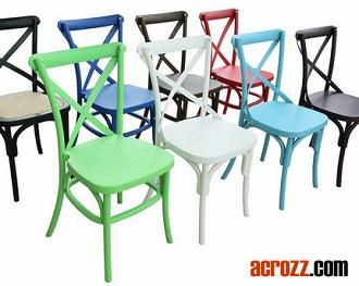 Outdoor Banquet Wedding Rental Resin X Crossback Chair