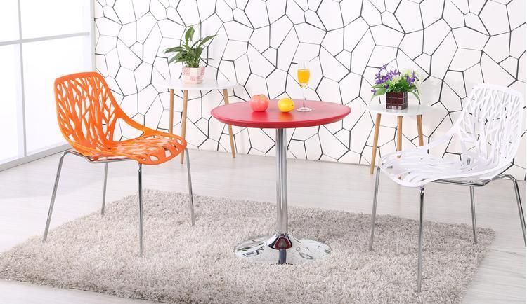 Modern Home Furniture Plastic Chair Furniture Mingshuai Dining Chair Wholesale with Metal Legs