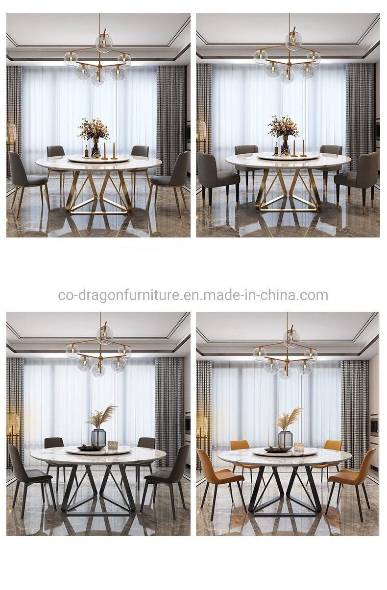 Home Furniture Dining Table and Chairs Marble Top Dining Table