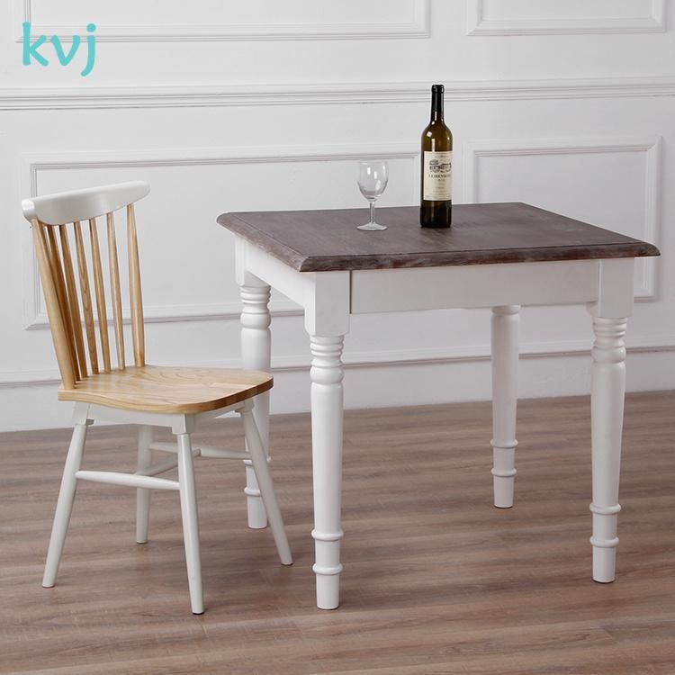 Kvj-7258 Nordic White Antique Small Disassembled Dining Table